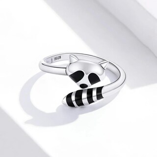 Foto 4 | Anillo Chulada, Mapache De Plata .925 Con Chapa De Platino, Se Pude Mojar