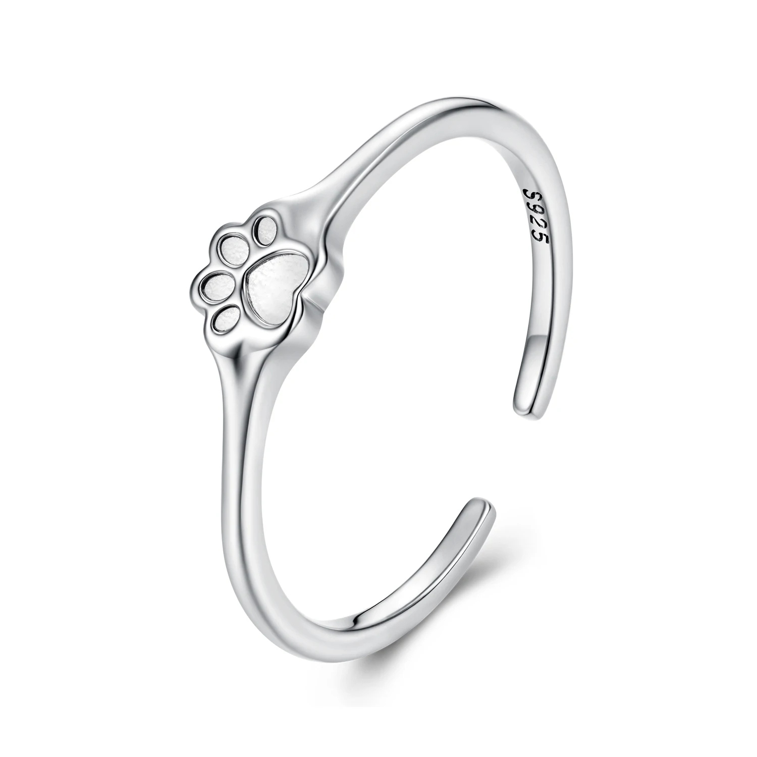 Foto 2 pulgar | Anillo Chulada, Patita De Perro De Plata .925 Con Chapa De Platino, Se Pude Mojar