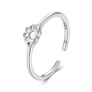 Foto 1 | Anillo Chulada, Patita De Perro De Plata .925 Con Chapa De Platino, Se Pude Mojar