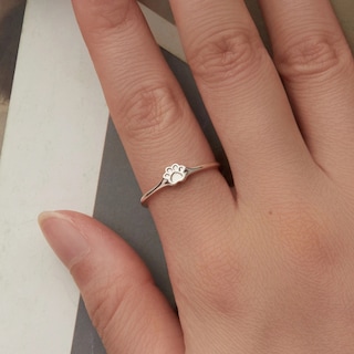 Foto 2 | Anillo Chulada, Patita De Perro De Plata .925 Con Chapa De Platino, Se Pude Mojar