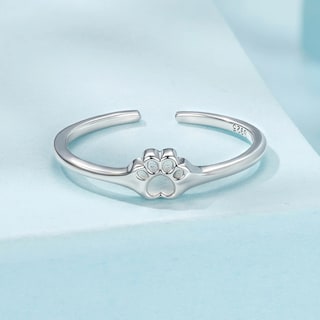 Foto 4 | Anillo Chulada, Patita De Perro De Plata .925 Con Chapa De Platino, Se Pude Mojar