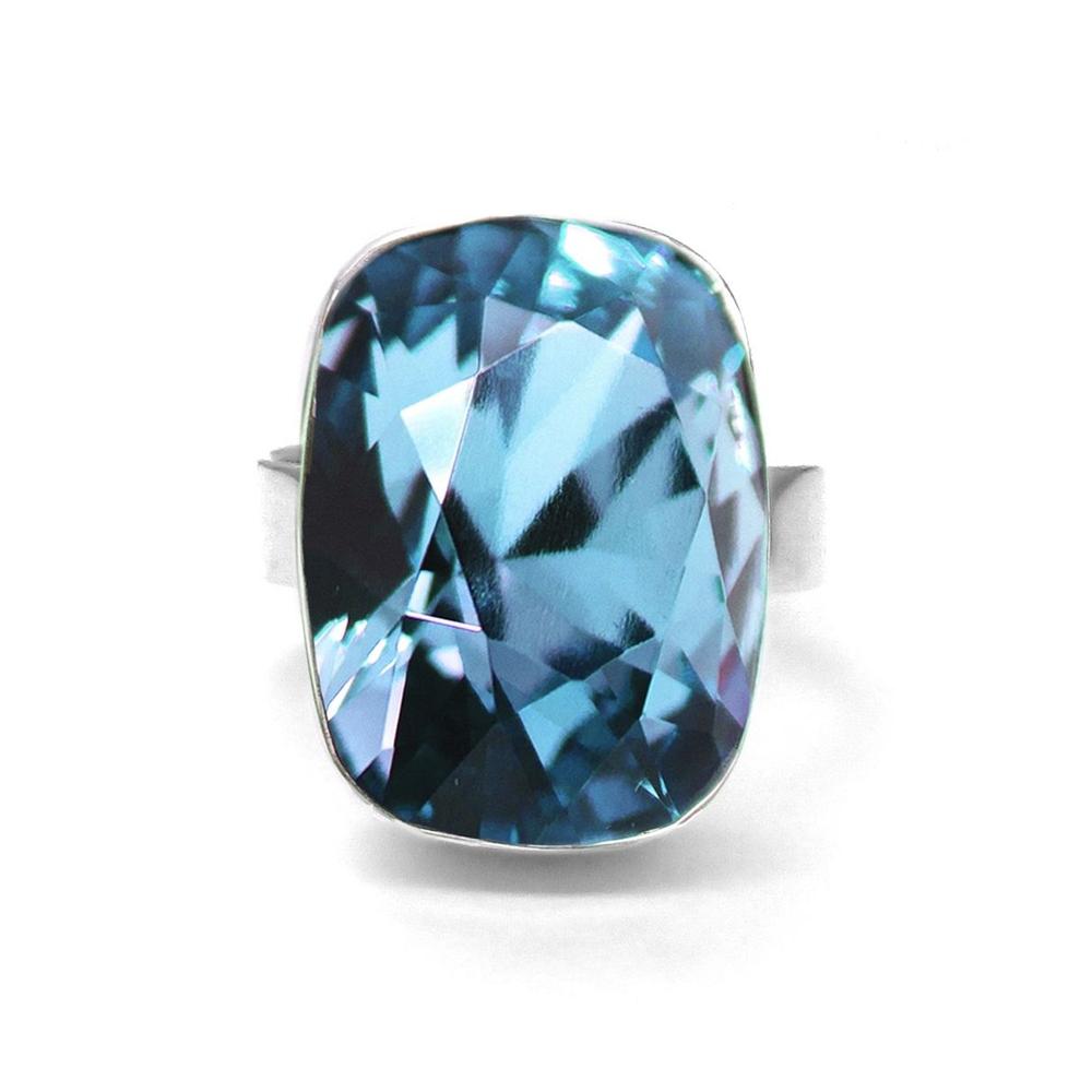 Foto 2 | Anillo Zvezda, Colección Argenta Plata .925 Corte Baguette