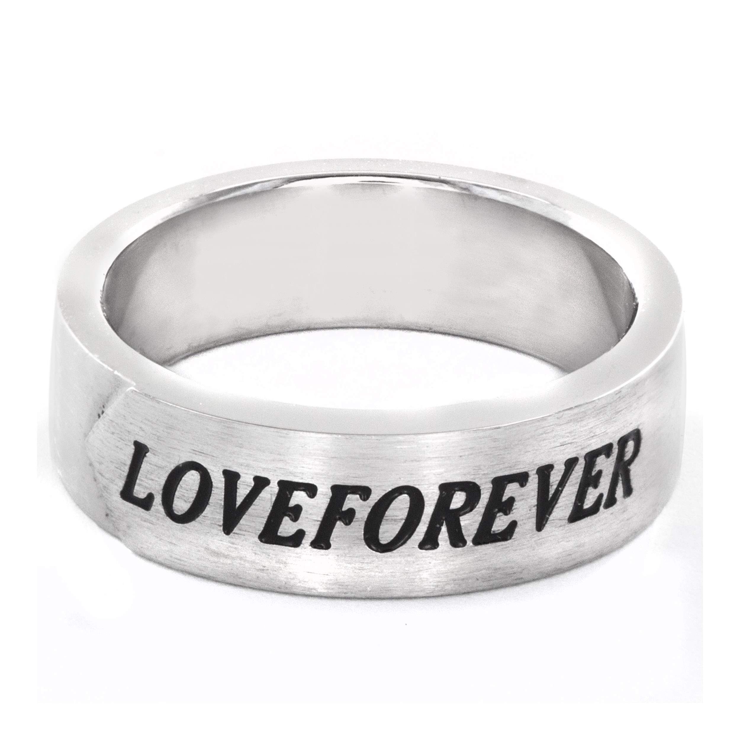 Foto 3 pulgar | Anillo West Coast Jewelry Elya Love Forever De Acero Inoxidable - Venta Internacional.