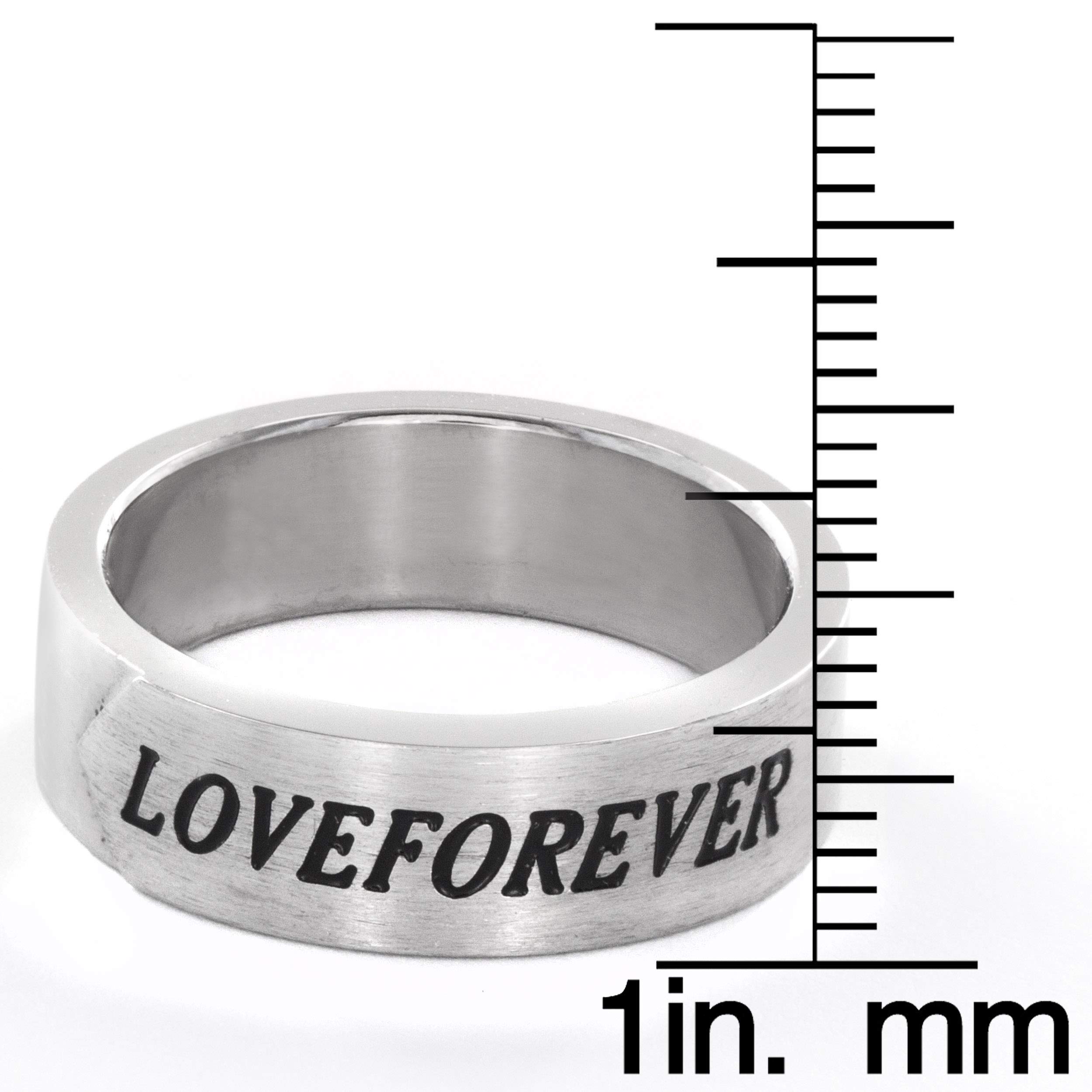 Foto 4 pulgar | Anillo West Coast Jewelry Elya Love Forever De Acero Inoxidable - Venta Internacional.