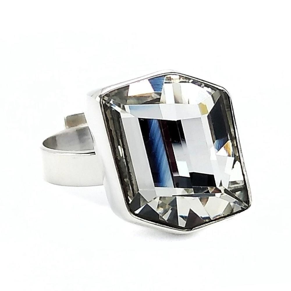 Foto 1 | Anillo Zvezda  Colección Argenta Plata .925 Corte Cosmic Fancy - Crystal