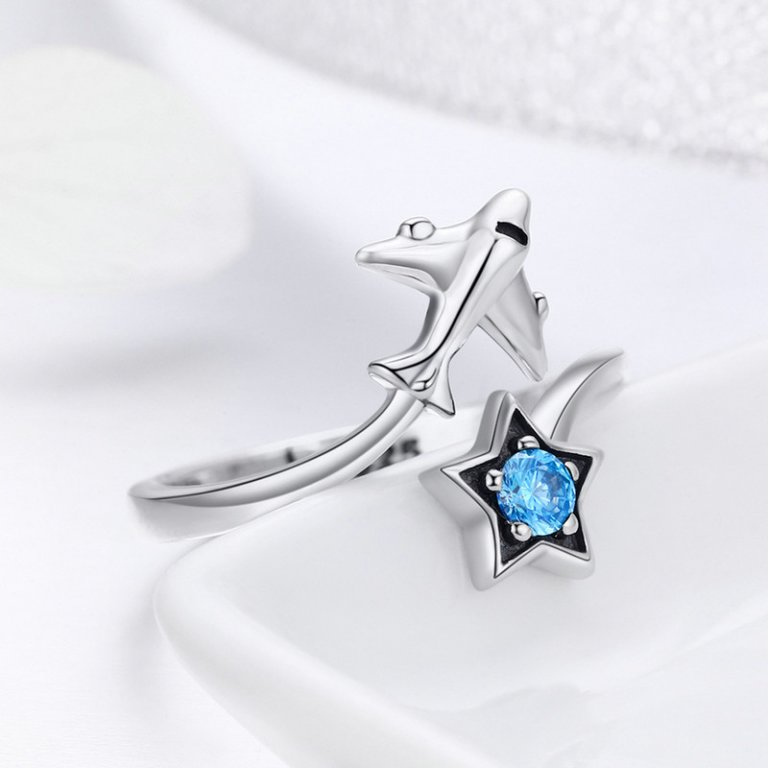 Foto 3 | Anillo Chulada  Avión Estrella De Plata .925 Con Chapa De Platino  Se Pude Mojar