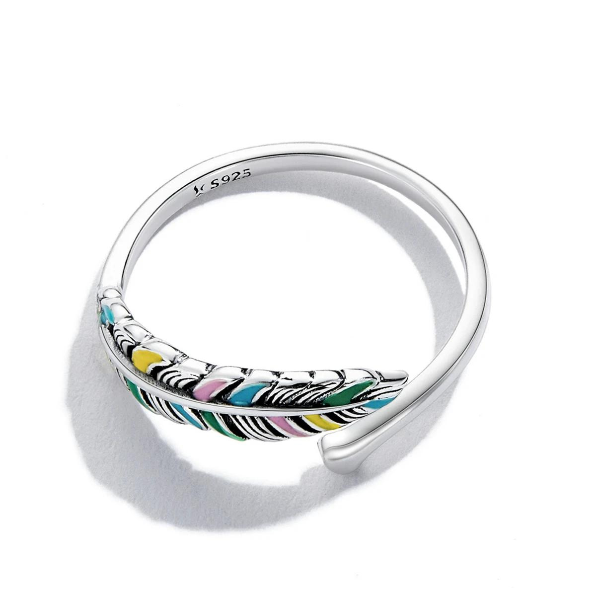 Foto 4 | Anillo Chulada  Pluma Pastel De Plata .925 Con Chapa De Platino  Se Pude Mojar