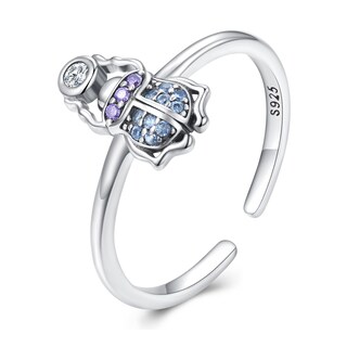 Foto 1 | Anillo Chulada Escarabajo De Plata .925 Con Chapa De Platino Se Pude Mojar