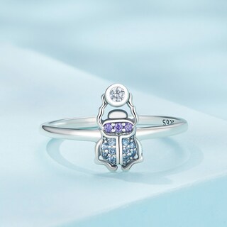 Foto 3 | Anillo Chulada Escarabajo De Plata .925 Con Chapa De Platino Se Pude Mojar