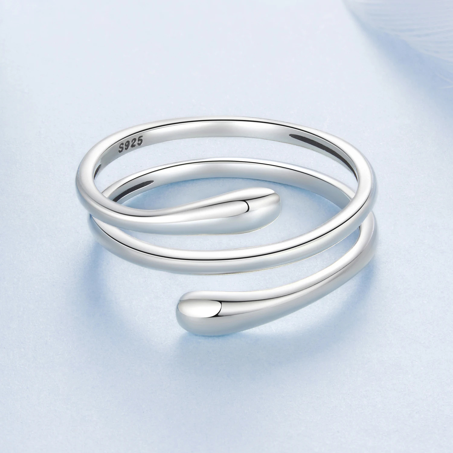 Foto 4 pulgar | Anillo Chulada  Gotas De Plata .925 Con Chapa De Platino  Se Pude Mojar