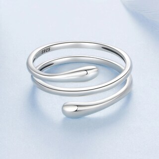Foto 3 | Anillo Chulada Gotas De Plata .925 Con Chapa De Platino Se Pude Mojar