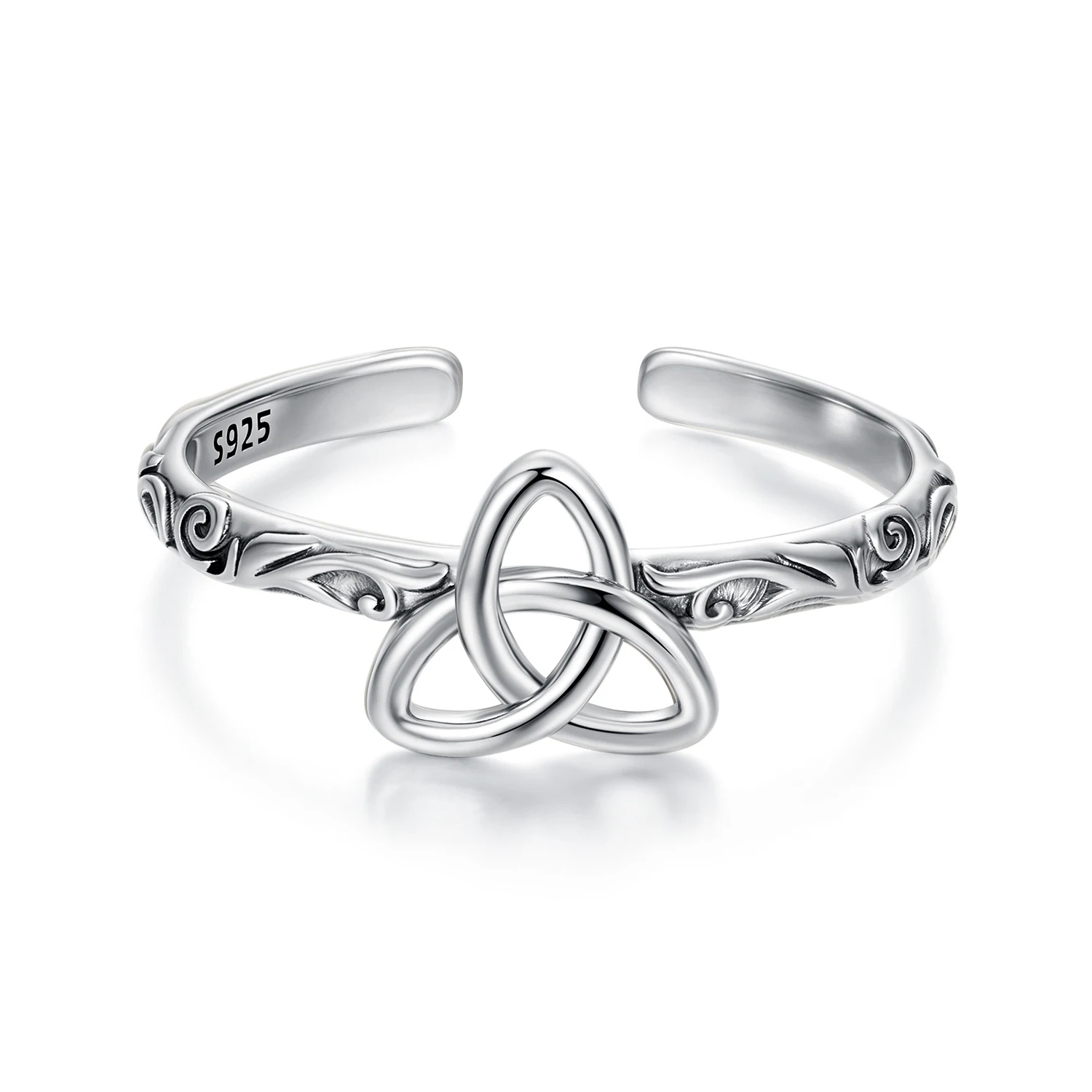 Foto 2 pulgar | Anillo Chulada  Nudo Celta De Plata .925 Con Chapa De Platino  Talla Ajustable  Se Pude Mojar