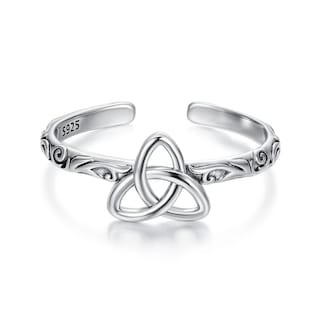 Foto 1 | Anillo Chulada Nudo Celta De Plata .925 Con Chapa De Platino Talla Ajustable Se Pude Mojar