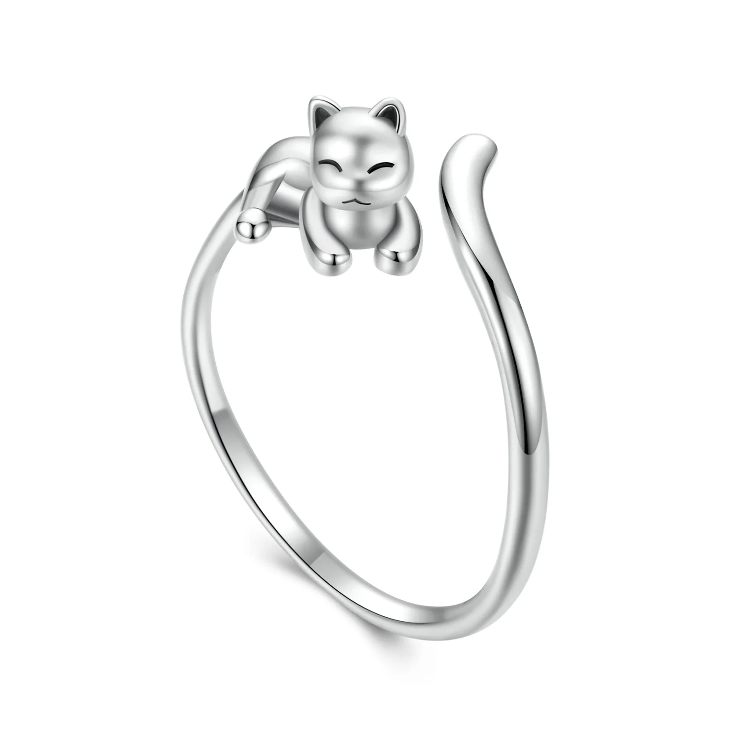 Foto 2 pulgar | Anillo Chulada  Minino De Plata .925 Con Chapa De Platino  Se Pude Mojar