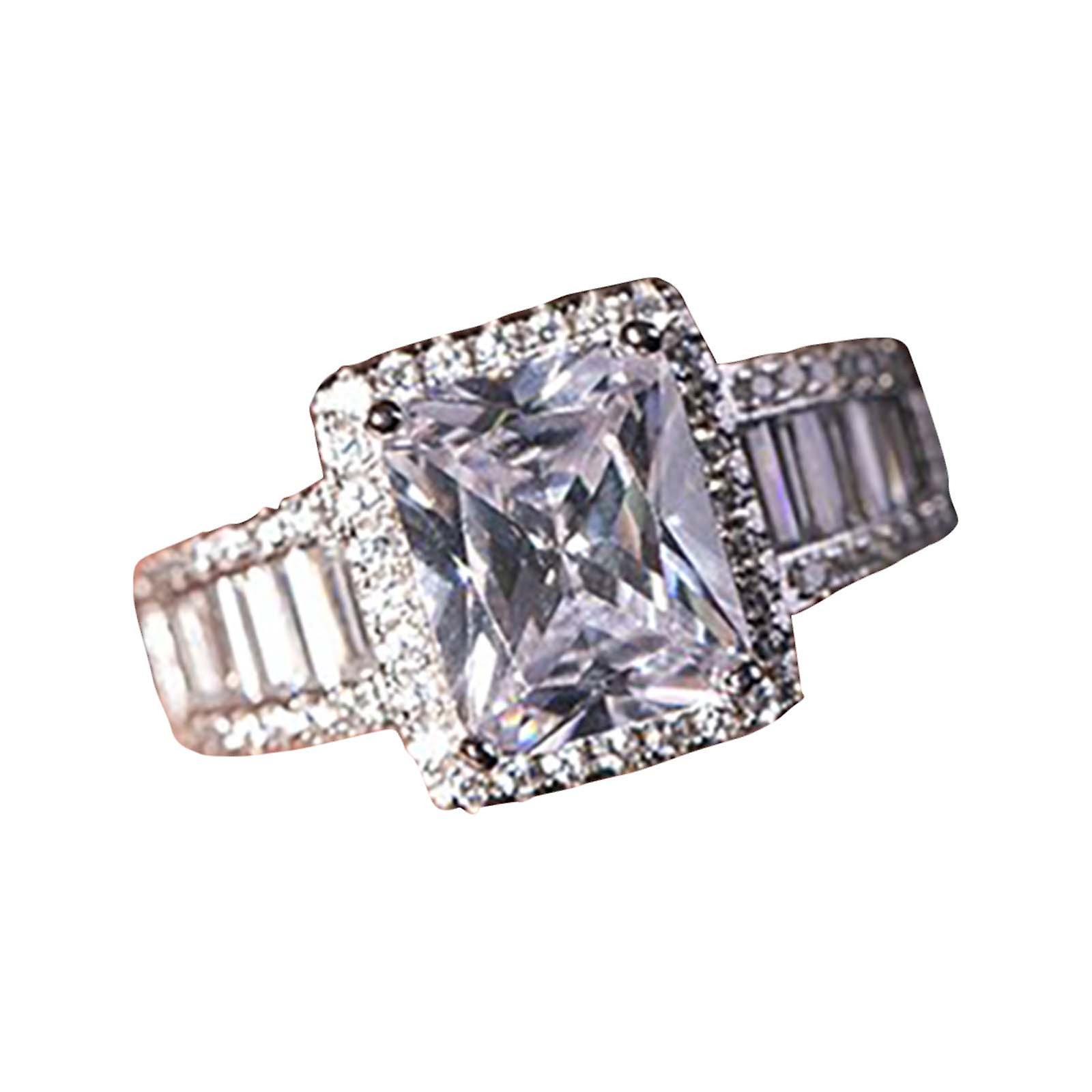 Foto 2 pulgar | Anillo Huoguo Fashion Exquisite Full Diamond Para Mujer - Venta Internacional.