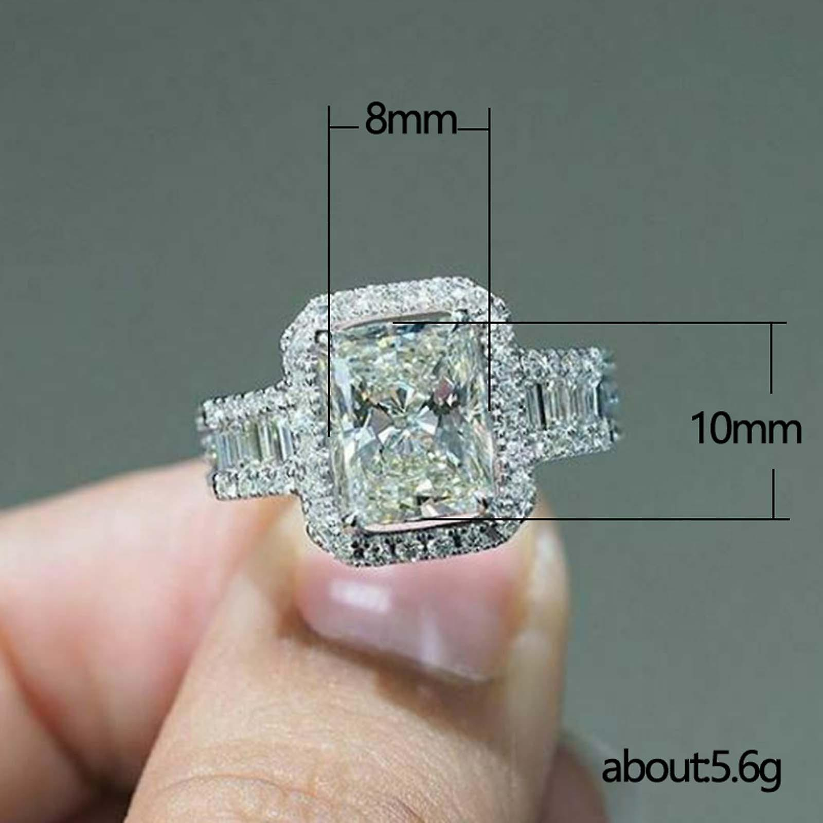 Foto 5 pulgar | Anillo Huoguo Fashion Exquisite Full Diamond Para Mujer - Venta Internacional.