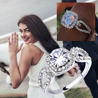 Foto 2 | Anillo Huoguo Fashion Diamond Para Mujer En Aleación - Venta Internacional.