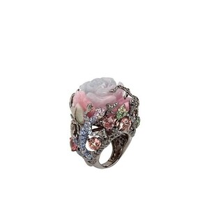Foto 1 | Anillo Huoguo Rosa Vintage De Lujo Con Diamantes Para Mujer - Venta Internacional.