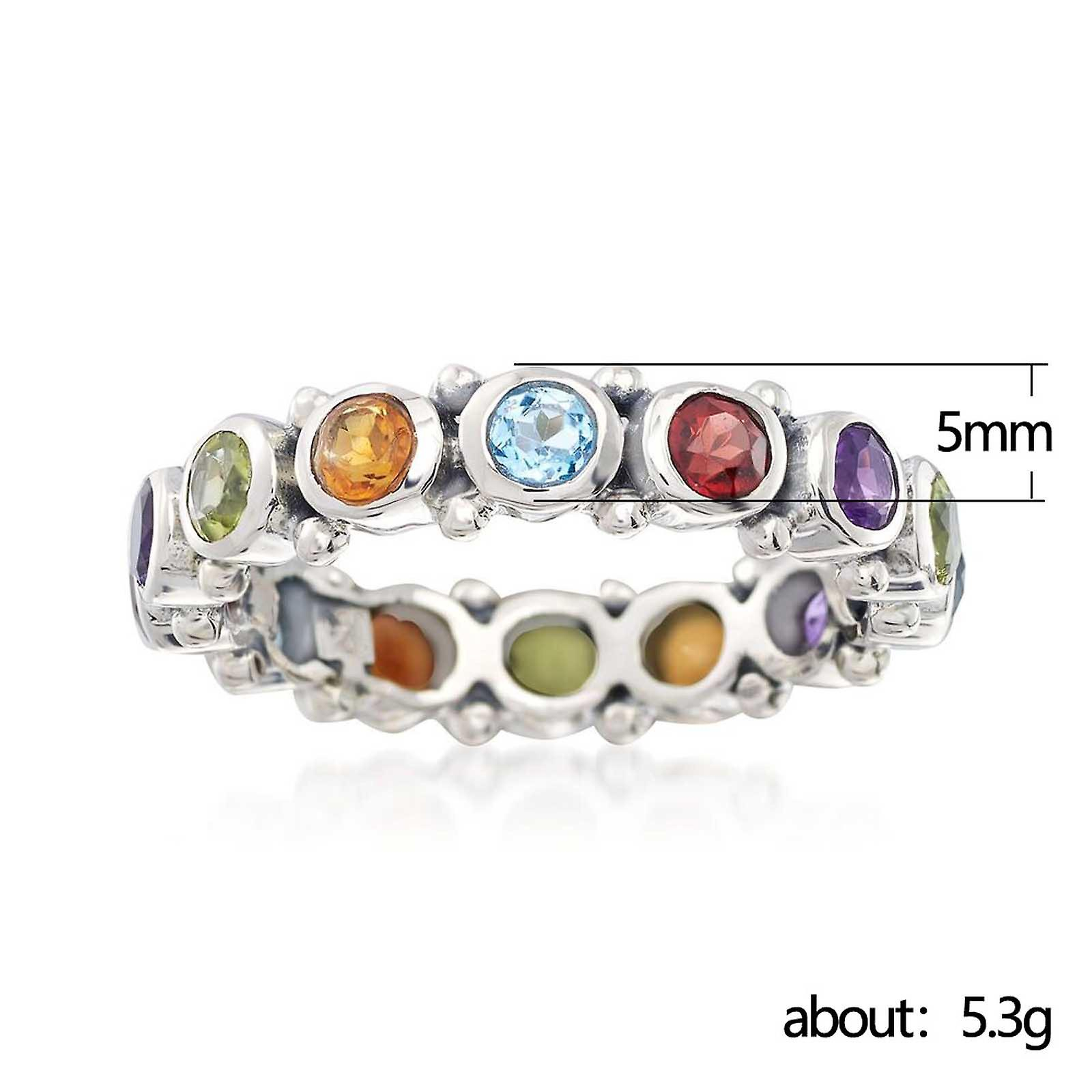 Foto 5 pulgar | Anillo Huoguo Ultra Flash Con Microincrustaciones De Circonio Para Mujer - Venta Internacional.