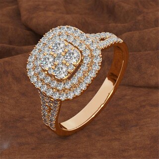 Foto 2 | Anillo Huoguo Fashion Diamond Para Mujer En Aleación - Venta Internacional.