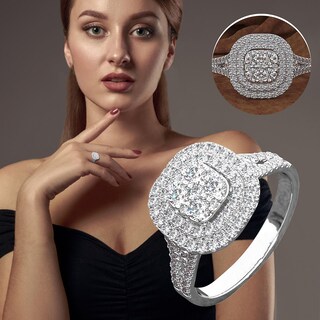 Foto 4 | Anillo Huoguo Fashion Diamond Para Mujer En Aleación - Venta Internacional.