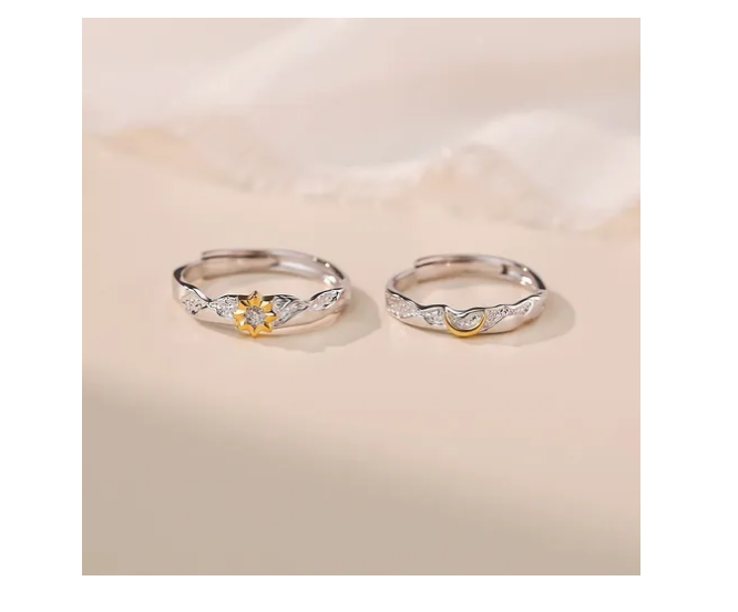 Foto 4 | 2 Anillos De Sol Y Luna