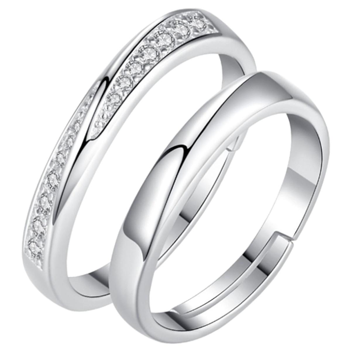 Foto 3 pulgar | Anillos De Parejas Mxetw-001high Monaco 2 Pieza Plata