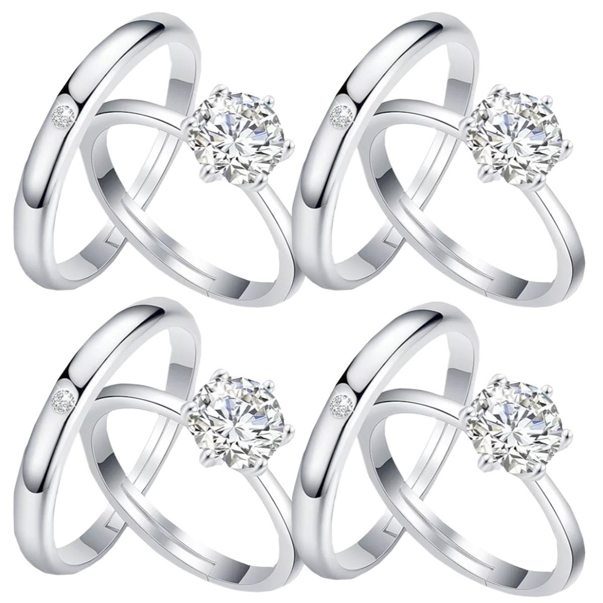 Foto 1 | Argollas De Circonia Cubina Mxkle-004high Monaco 8 Piezas Plata