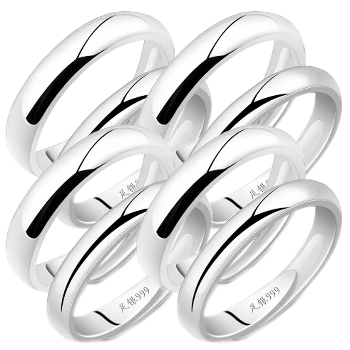 Anillo De Matrimonio Mxzpe-004high Monaco 8 Piezas Plata