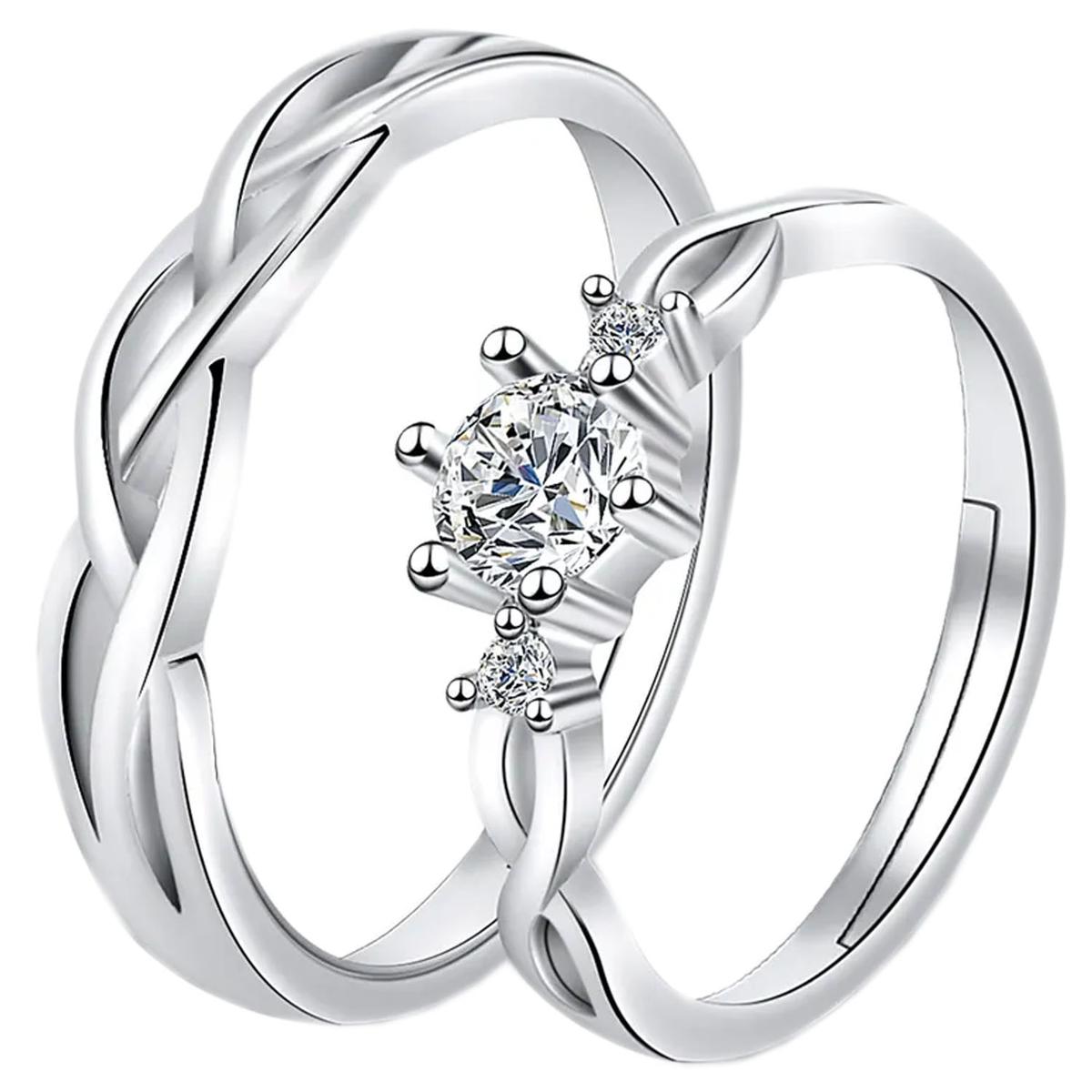 Anillos De Boda Mxazr-001high Monaco 2 Pieza Plata