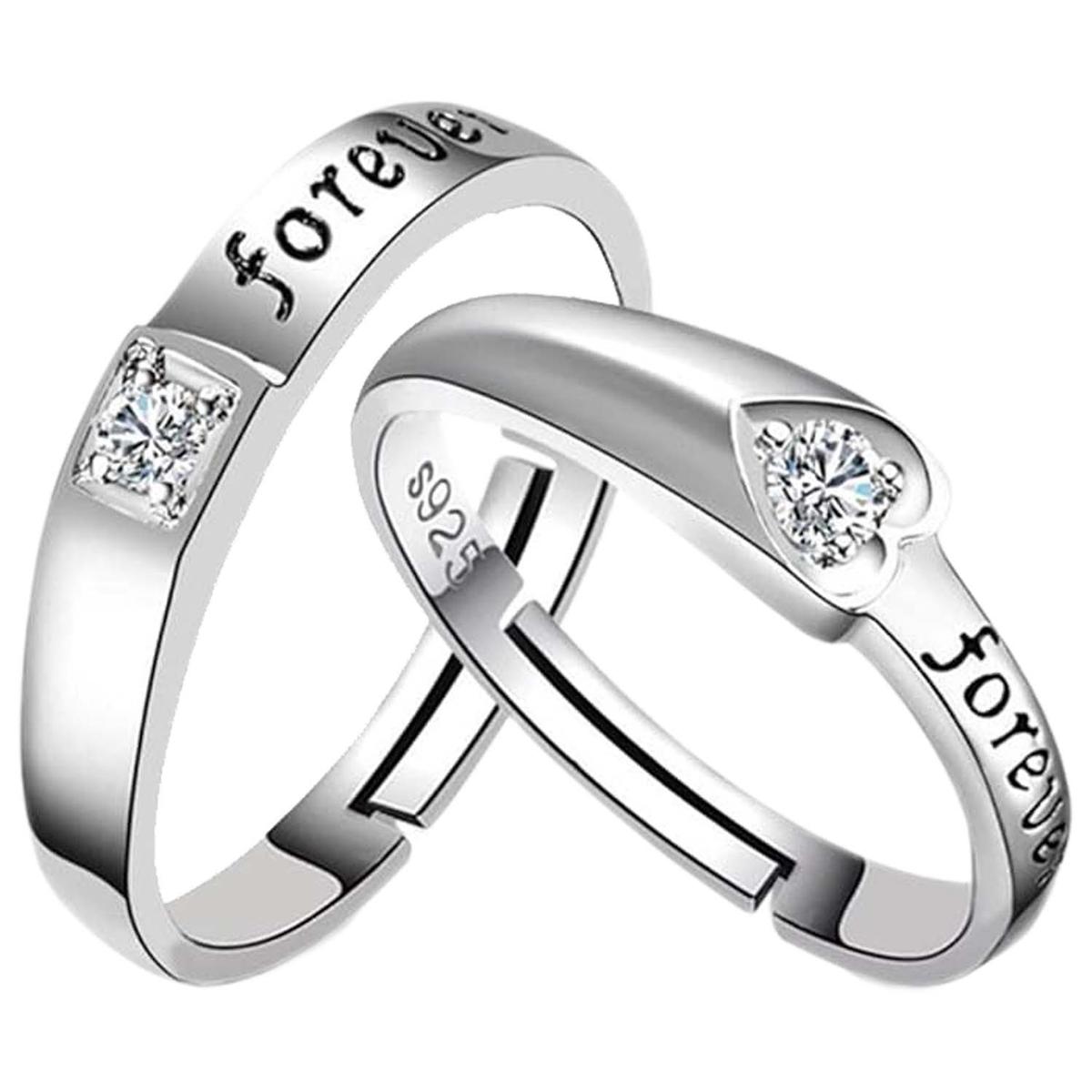 Anillos De Promesa High Monaco Mxlvw-001 2 Piezas Plata
