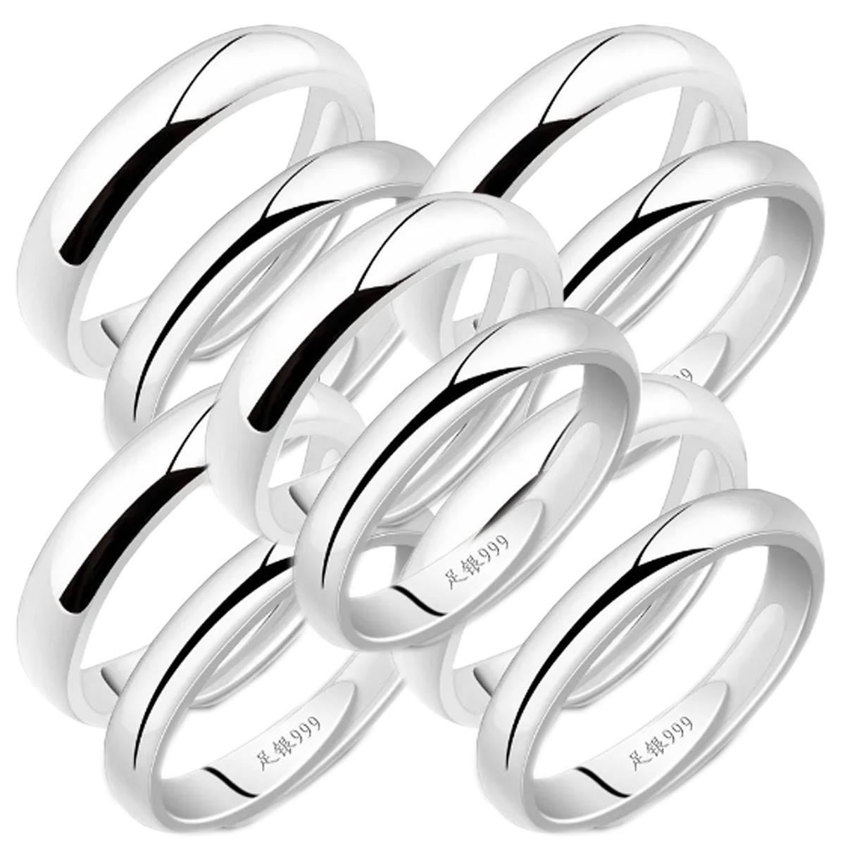 Anillo De Boda Mxzpe-005high Monaco 10 Piezas Plata