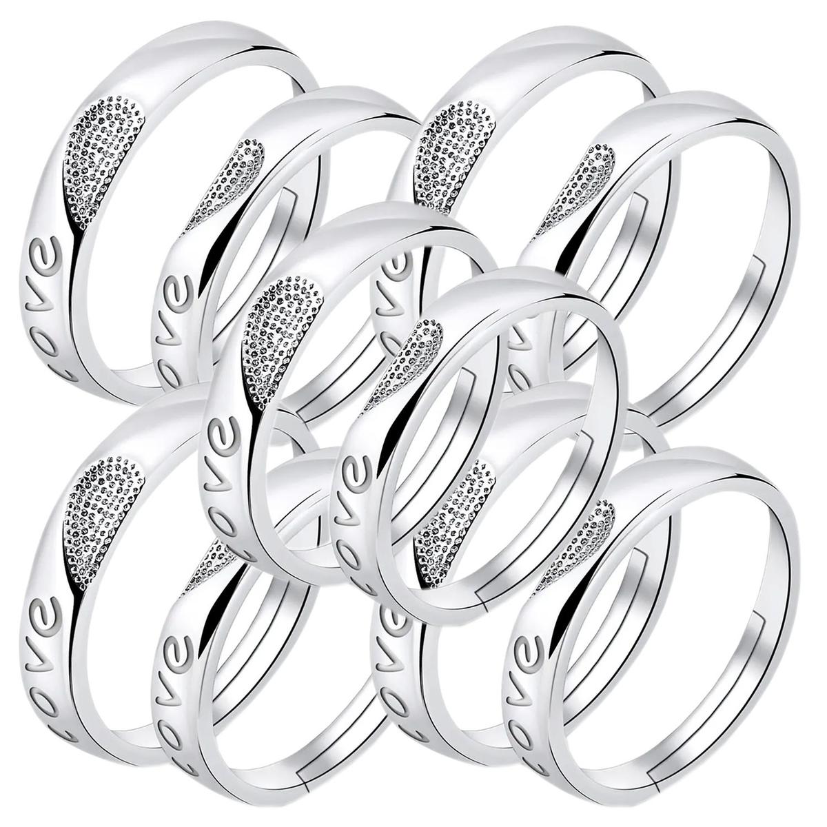Anillos De Love High Monaco Mxlve-005 10 Piezas Plata