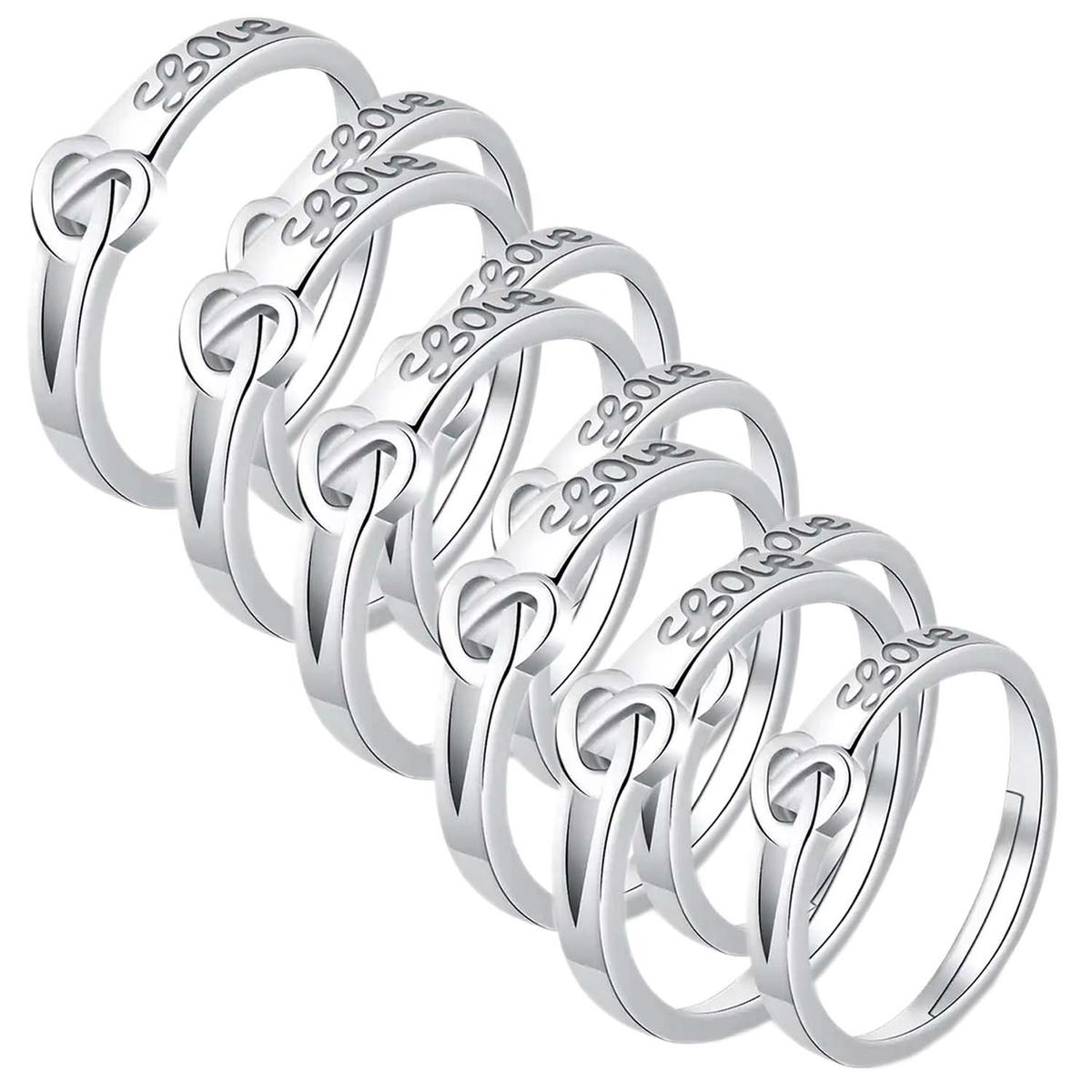 Argollas De Promesa Para Novios High Monaco Mxlvy-005 10 Piezas Plata