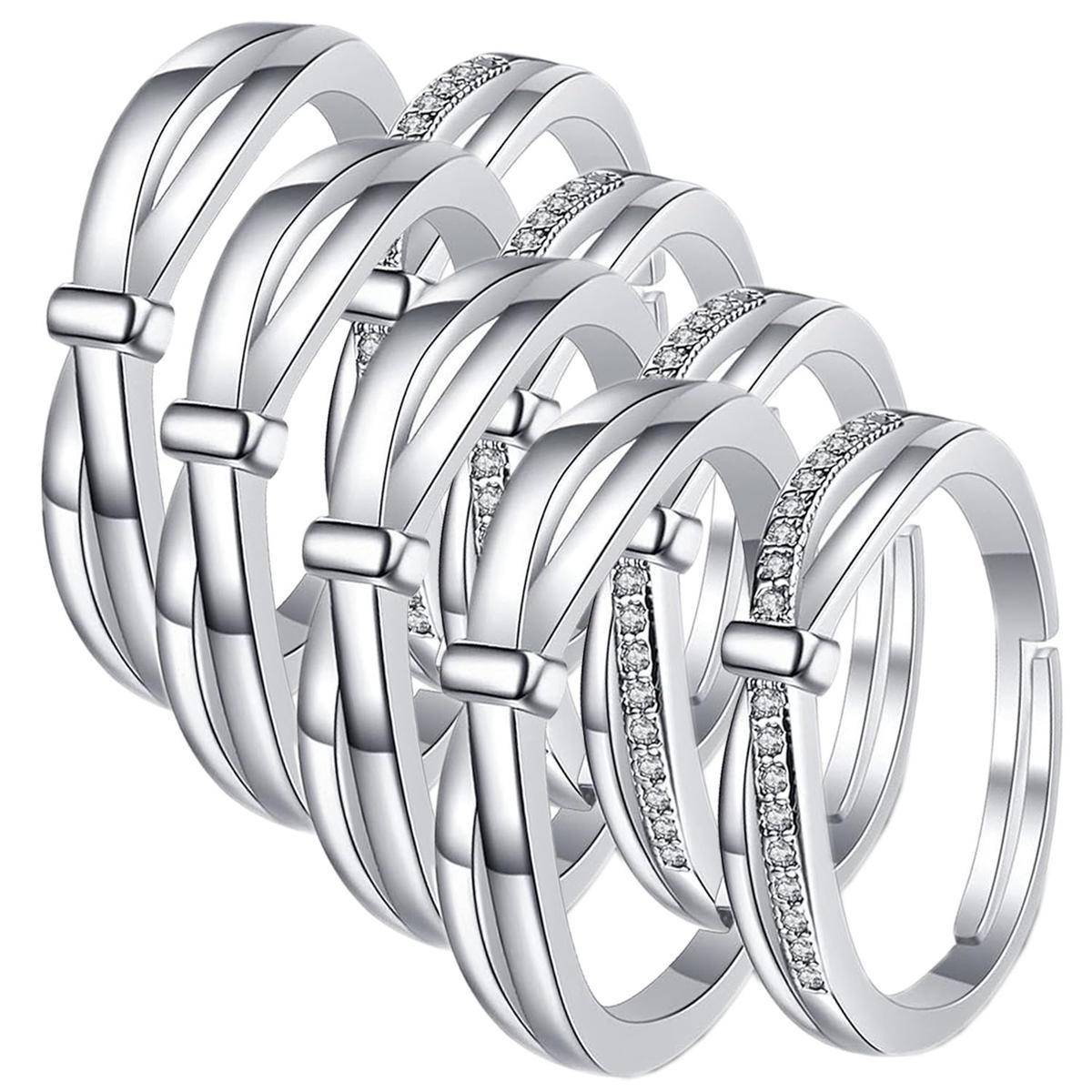 Joyería Anillos Mxgcf-004high Monaco 8 Piezas Plata