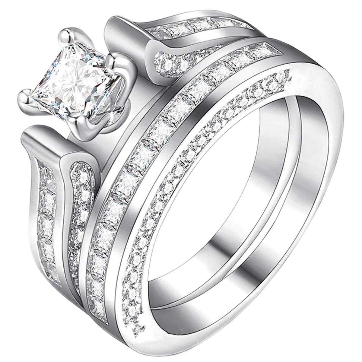 Bodas Argollas Mxzrv-031high Monaco 2 Pieza Plata