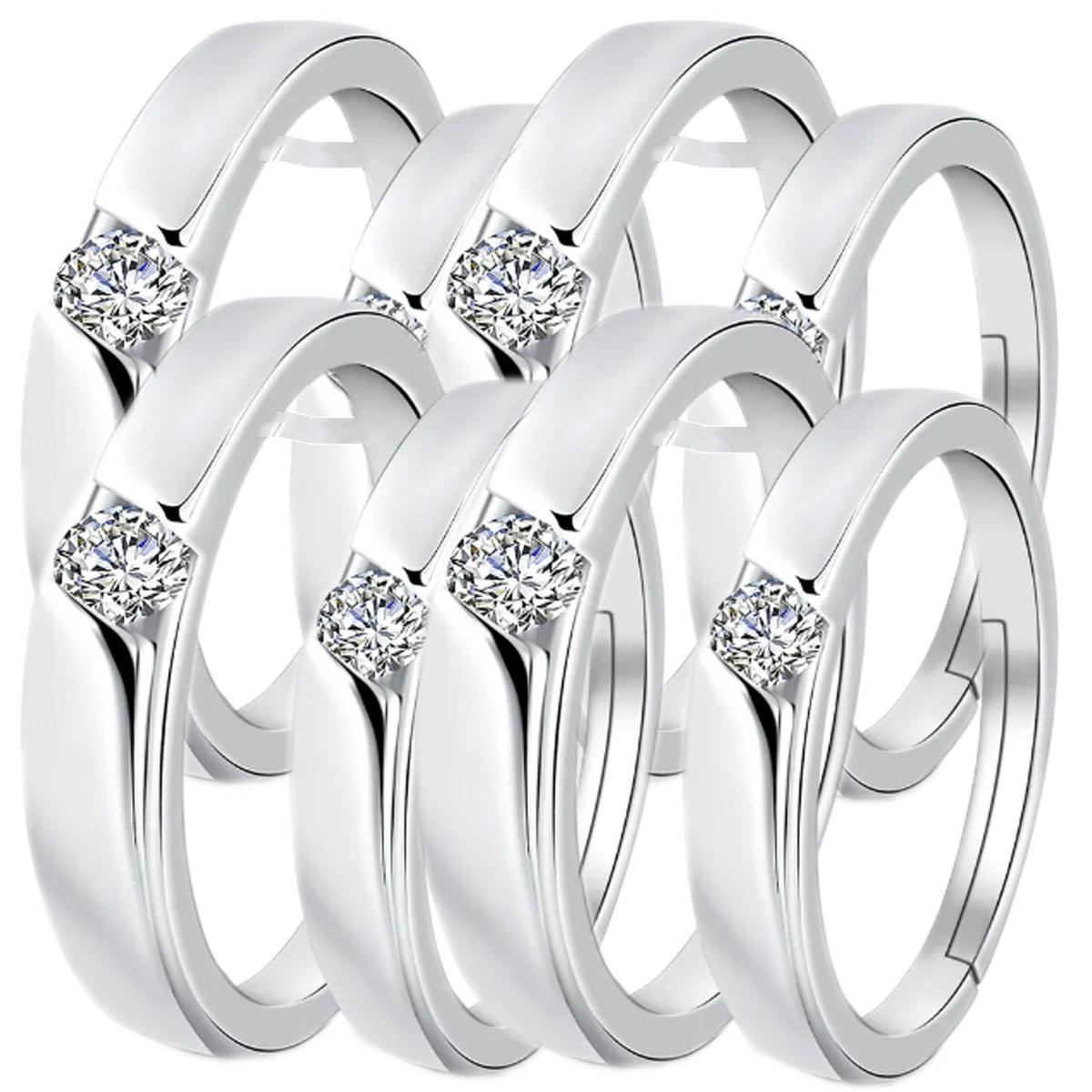 Anillo De Matrimonio Mxuxl-004high Monaco 8 Piezas Plata