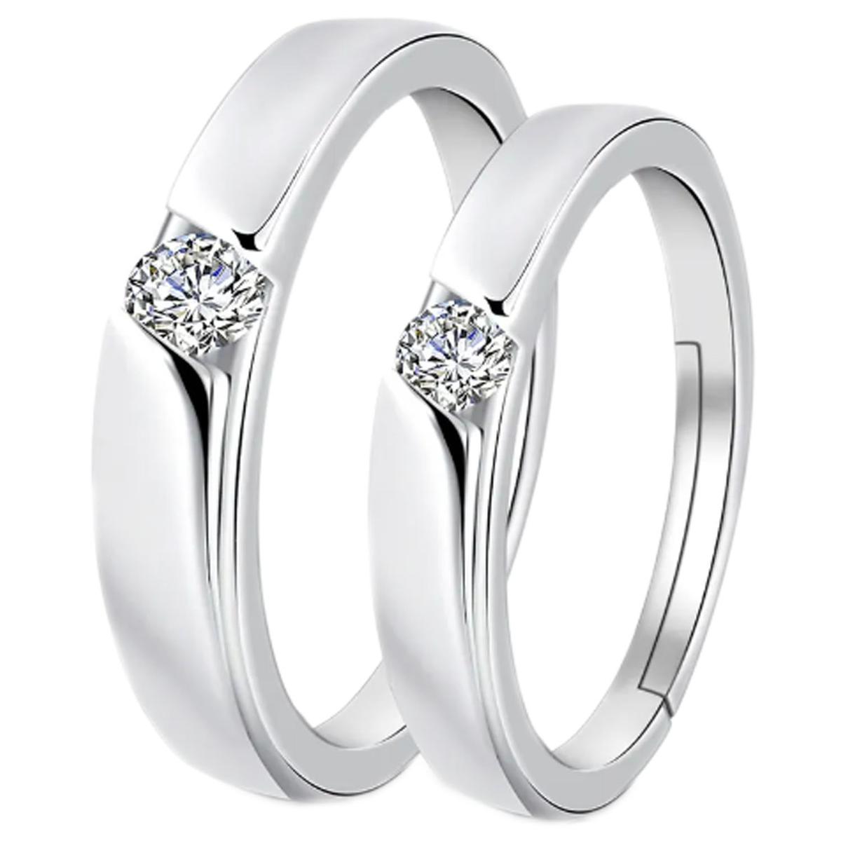 Joyeria Sortijas De Boda Circonia Mxuxl-001high Monaco 2 Pieza Plata