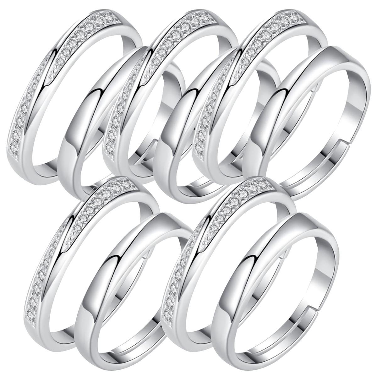 Anillos Para Parejas Mxetw-005high Monaco 10 Piezas Plata
