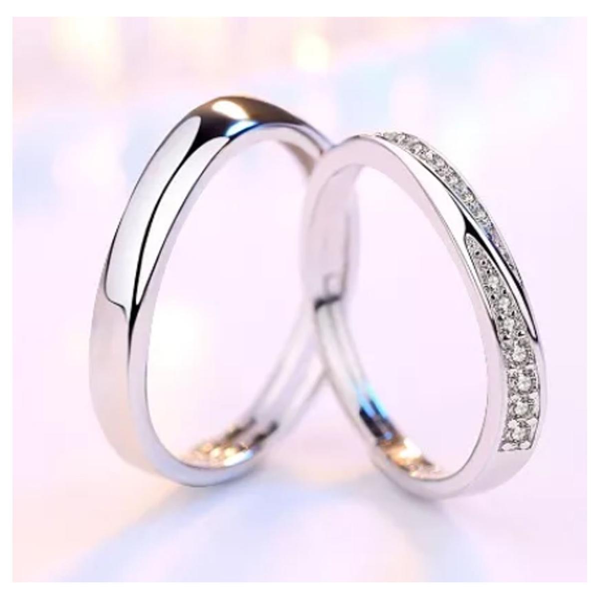 Foto 5 pulgar | Anillos Para Parejas Mxetw-005high Monaco 10 Piezas Plata