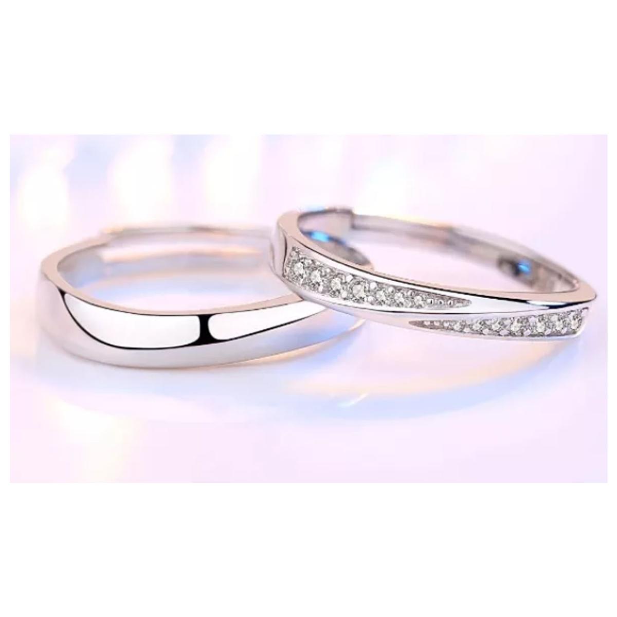 Foto 6 pulgar | Anillos Para Parejas Mxetw-005high Monaco 10 Piezas Plata