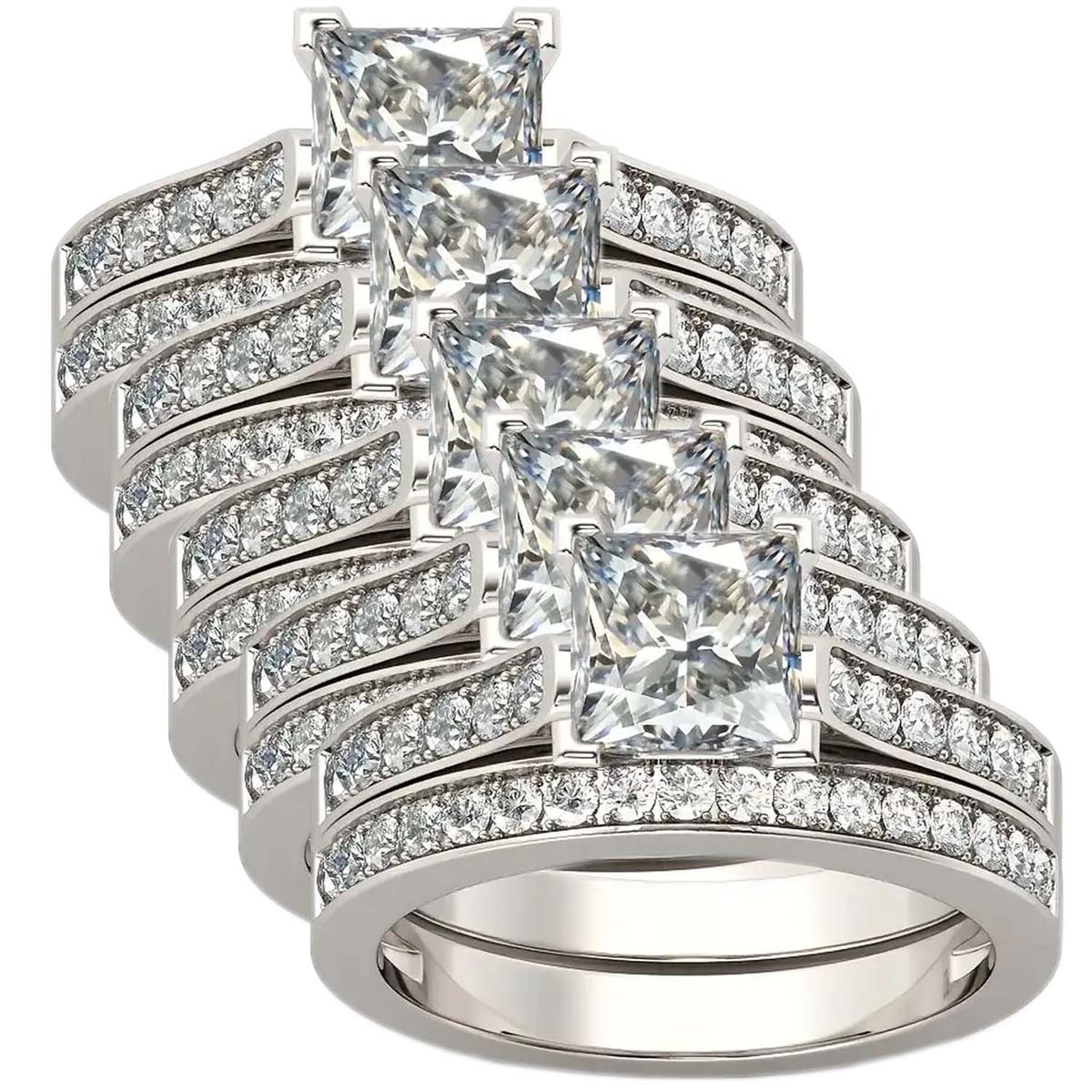 Sortija De Matrimonio Mxzrv-020high Monaco 10 Piezas Plata