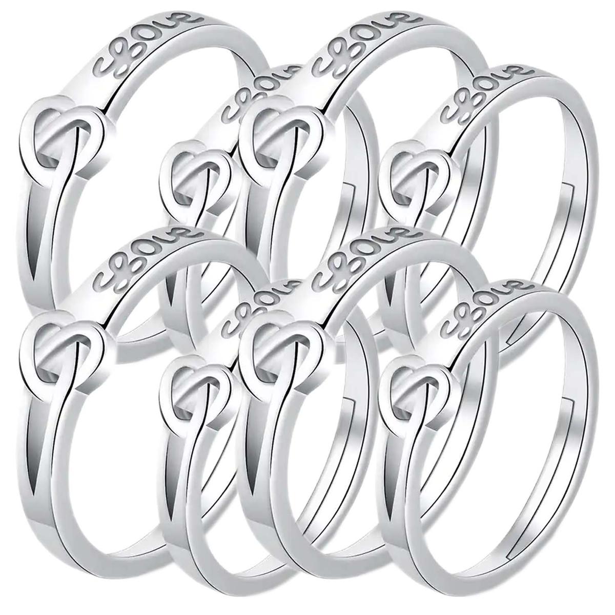 Argollas De Novios High Monaco Mxlvy-004 8 Piezas Plata