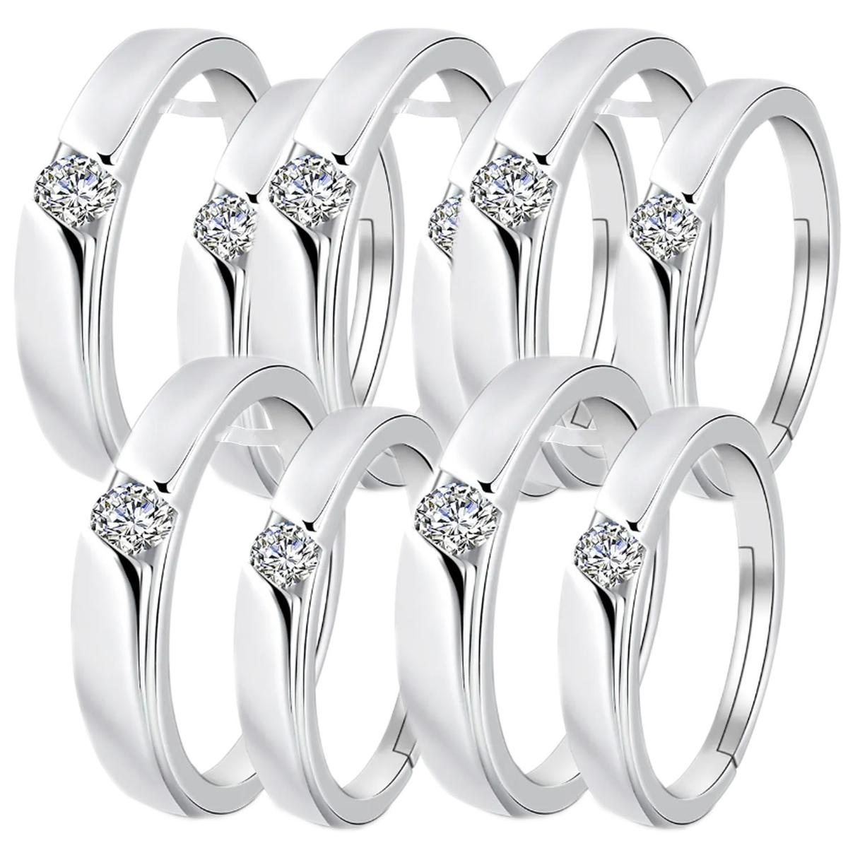 Anillo De Boda Mxuxl-005high Monaco 10 Piezas Plata