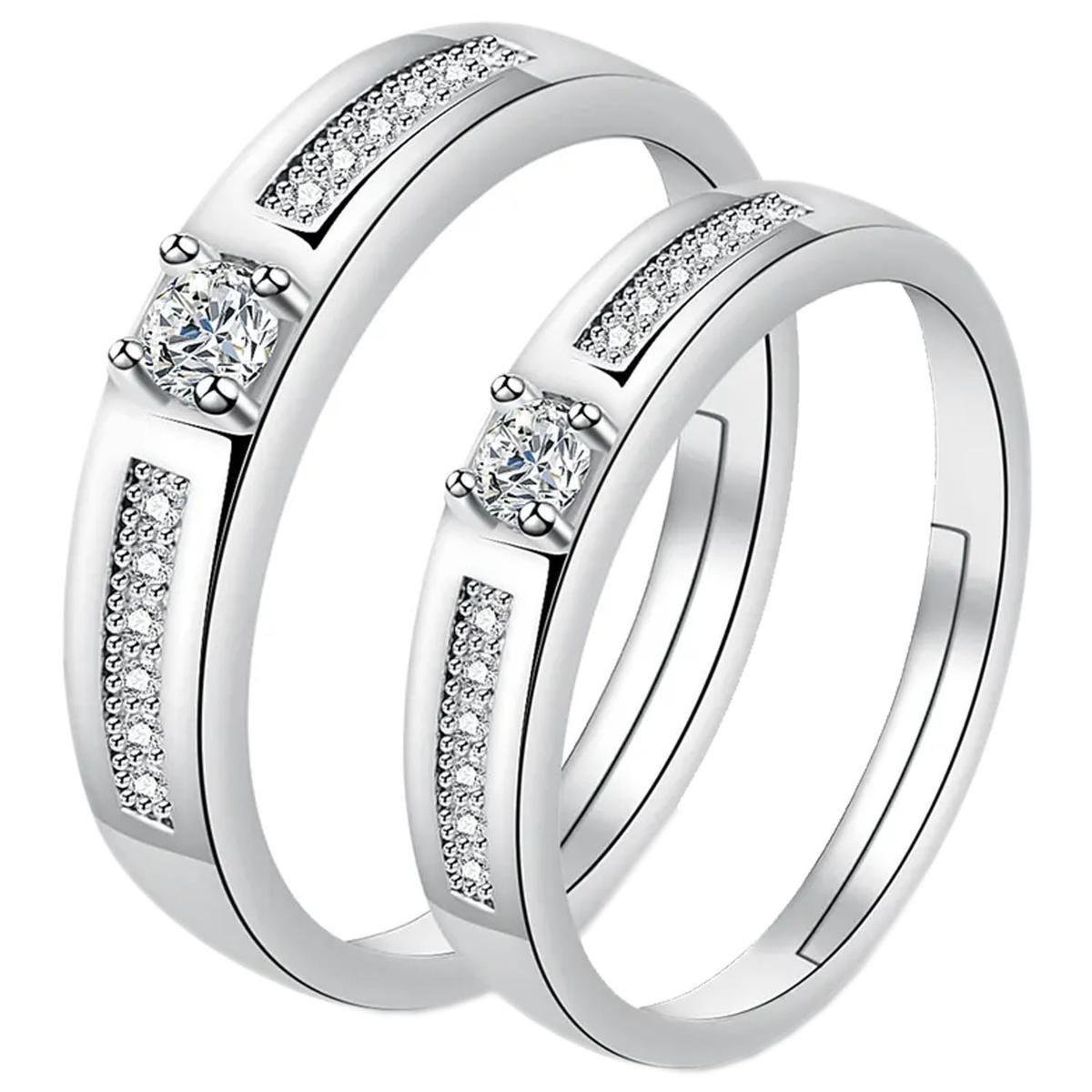 Anillos Para Regalo Hermosos Mxyst-001high Monaco 2 Pieza Plata