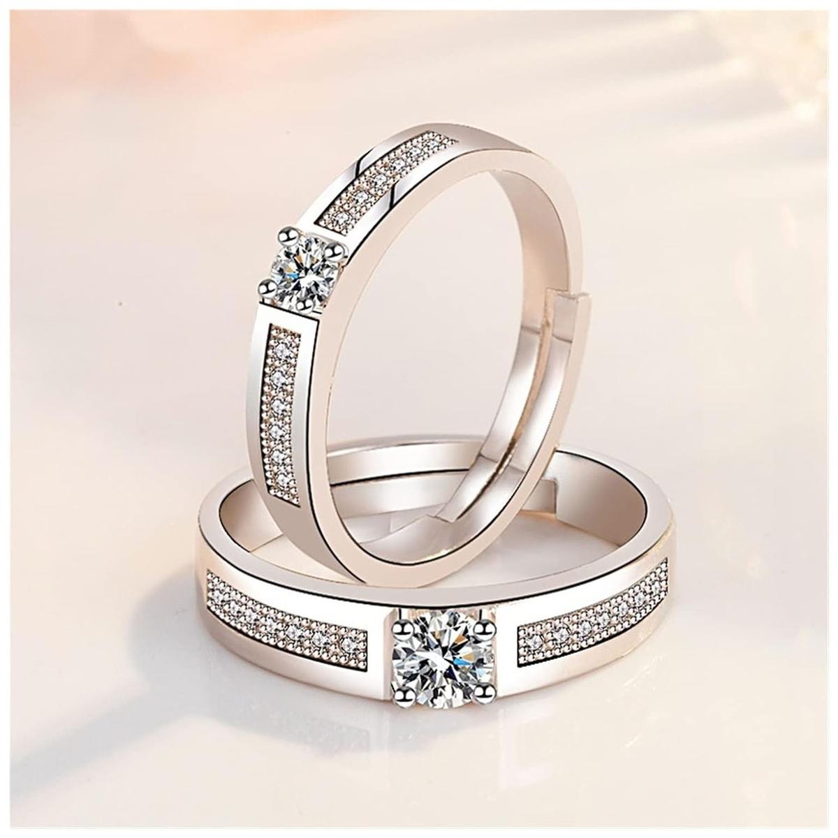 Foto 6 pulgar | Anillos Para Regalo Hermosos Mxyst-001high Monaco 2 Pieza Plata