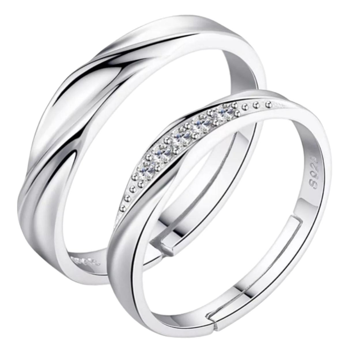 Joyeria Sortijas De Boda Circonia Mxprz-001high Monaco 2 Pieza Plata