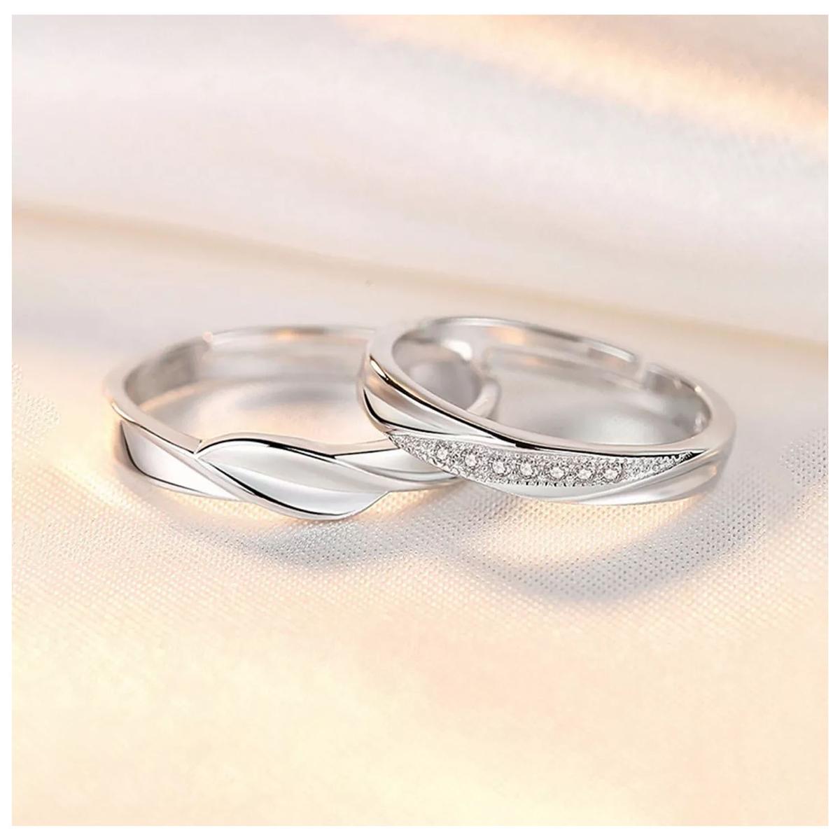 Foto 5 | Joyeria Sortijas De Boda Circonia Mxprz-001high Monaco 2 Pieza Plata