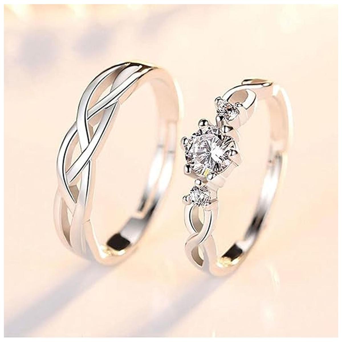 Foto 4 pulgar | Anillos De Circonia Mxazr-003high Monaco 6 Piezas Plata