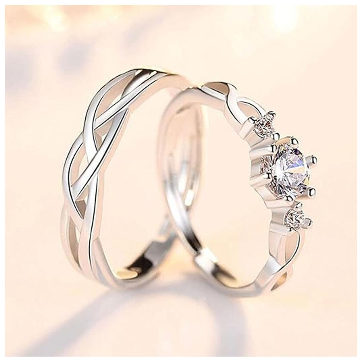 Foto 5 pulgar | Anillos De Circonia Mxazr-003high Monaco 6 Piezas Plata